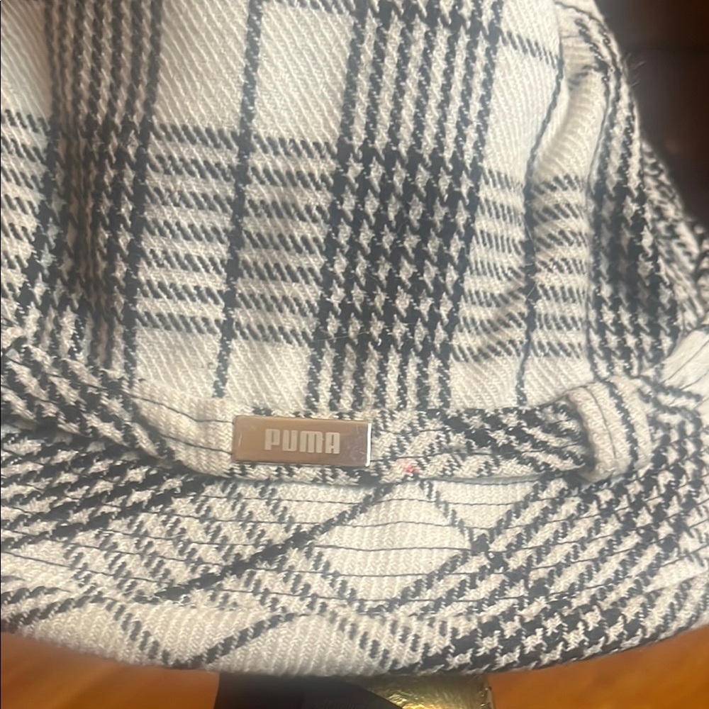 Puma Black and White Checkered Bucket Hat